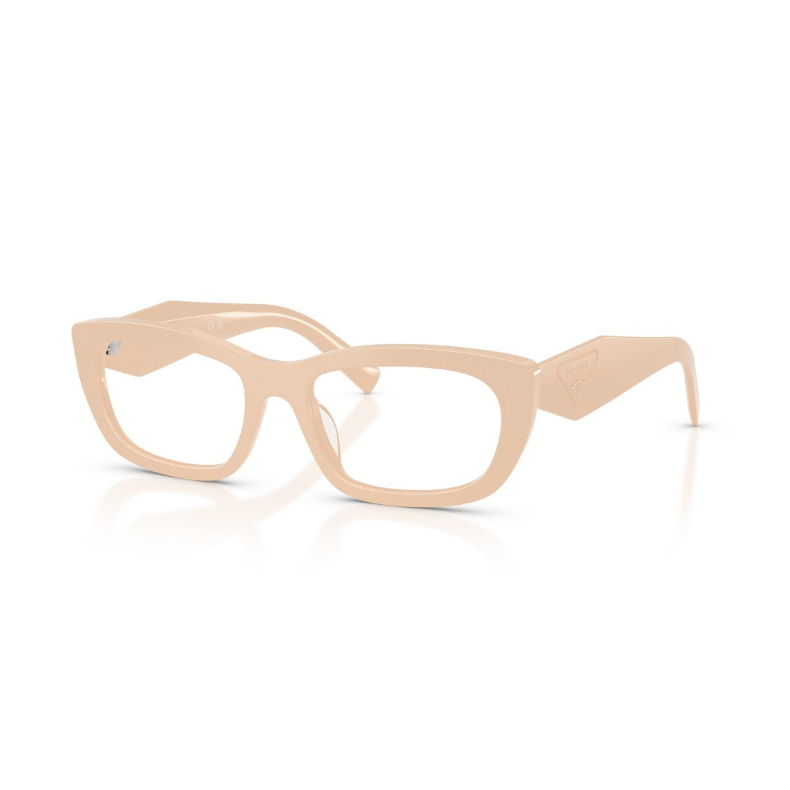 Prada 0Pr D09v Rectangular Beige Acetate Sunglasses
