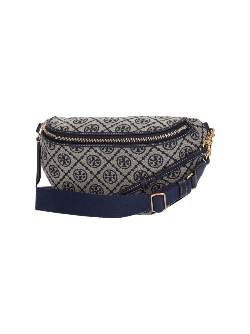 Tory Burch "T Monogram" Bum Bag, In Blue Cotton