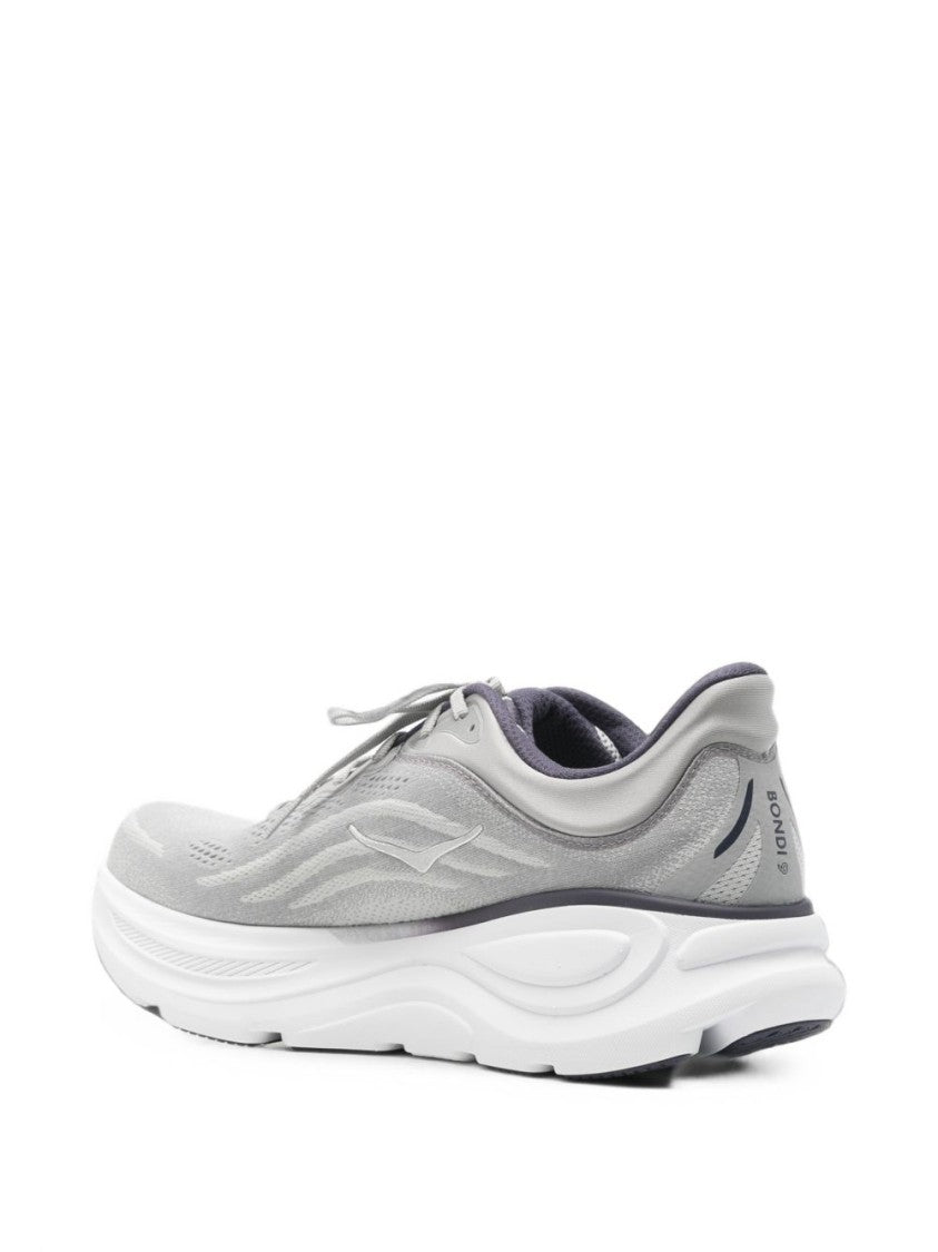 Hoka Grey Streamlined Breathable Mesh Sneakers