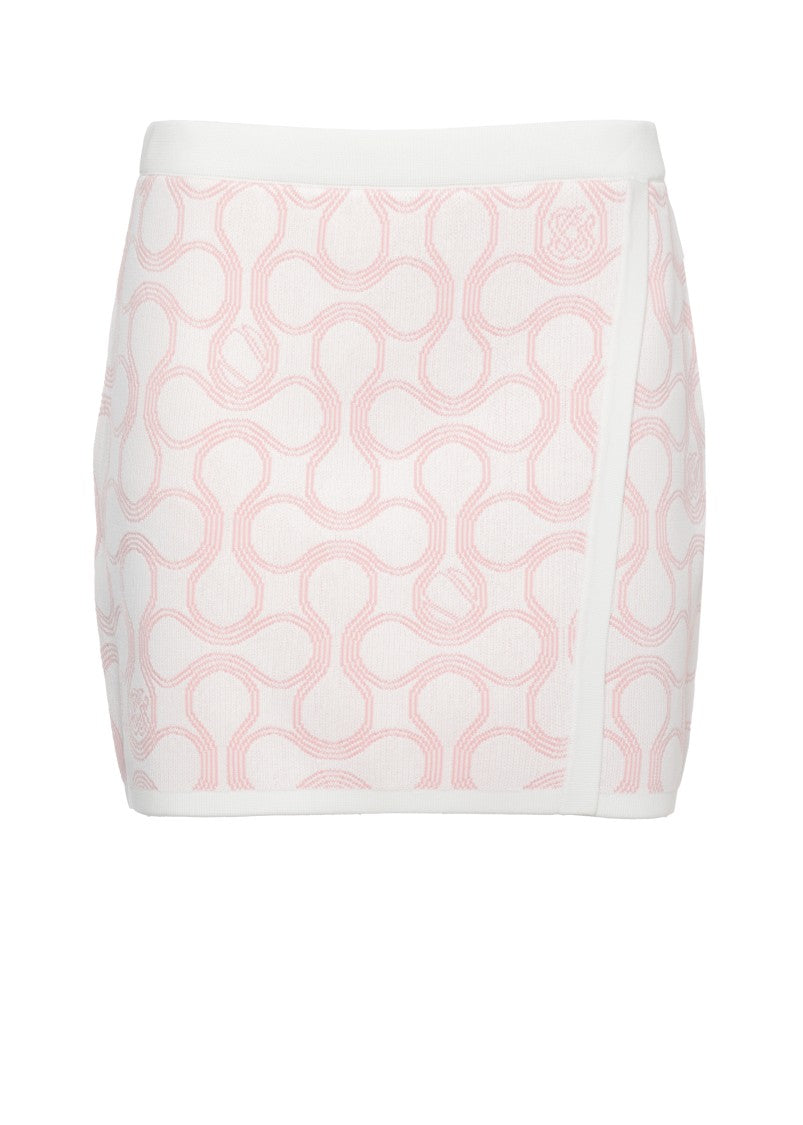 Casablanca Optical Drop Mini Skirt With Asymmetrical Front Panel