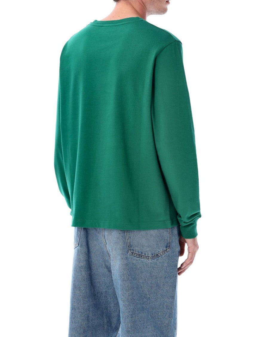 Casablanca Montagne Print Long Sleeve T-Shirt In Organic Cotton