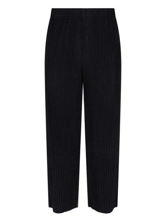 Homme Plissé Issey Miyake High-Waisted Pleated Trousers With Elastic Waistband