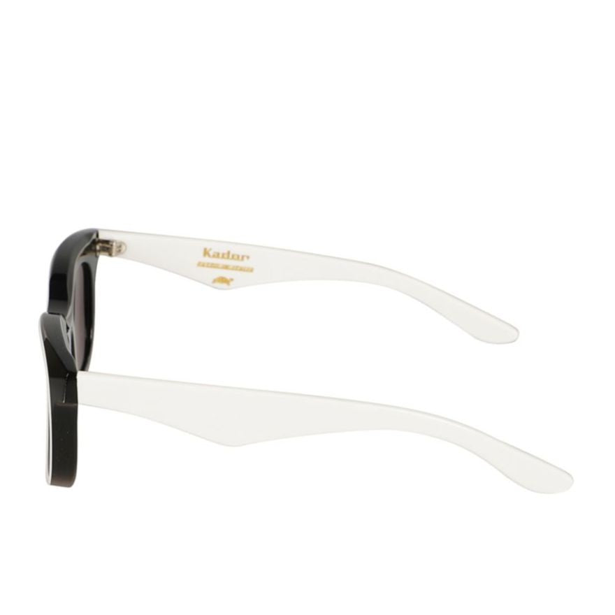 Kador Joya Bold Rectangular Sunglasses With White Temples