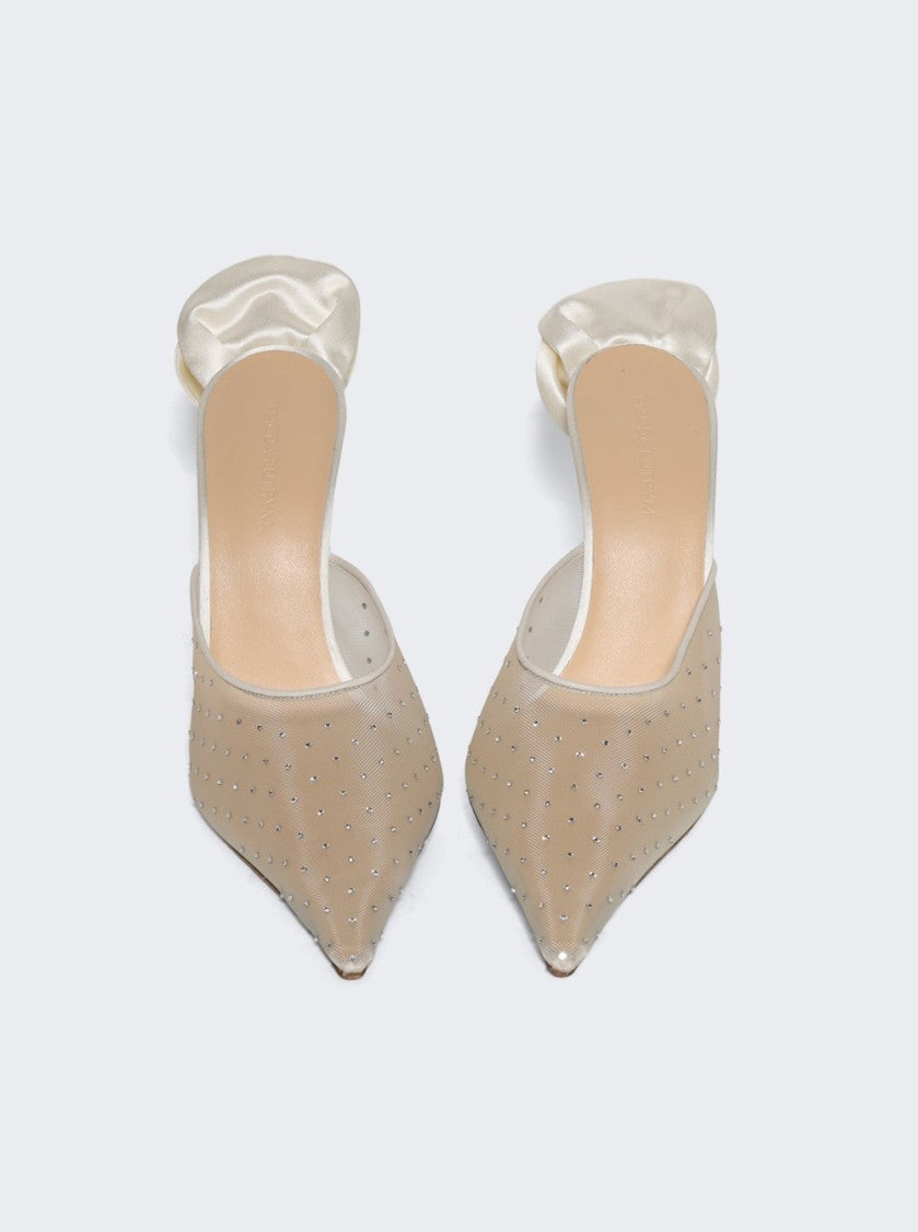 Magda Butrym Crystal Heel Mule Cream