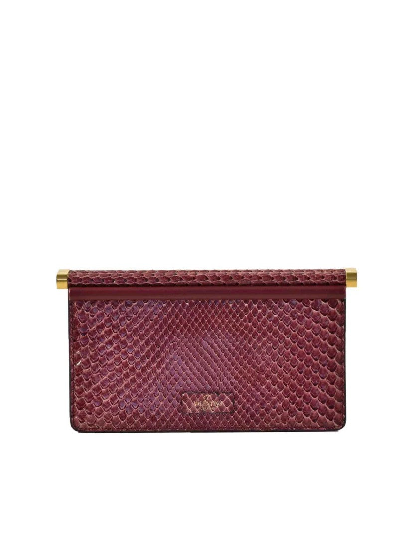 Valentino Garavani Red Sleek Rectangular Leather Shoulder Bag