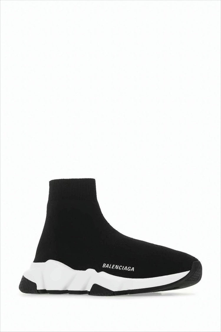 Balenciaga Sock-Style Sneakers With Contrasting Thick White Sole