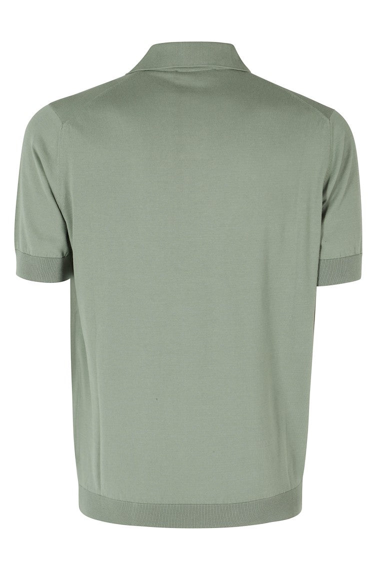 Filippo De Laurentiis Sage Skipper Buttonless Cotton Polo
