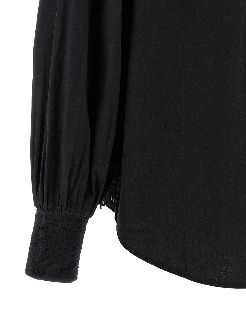 Farm Rio Black Embroidered' Shirt