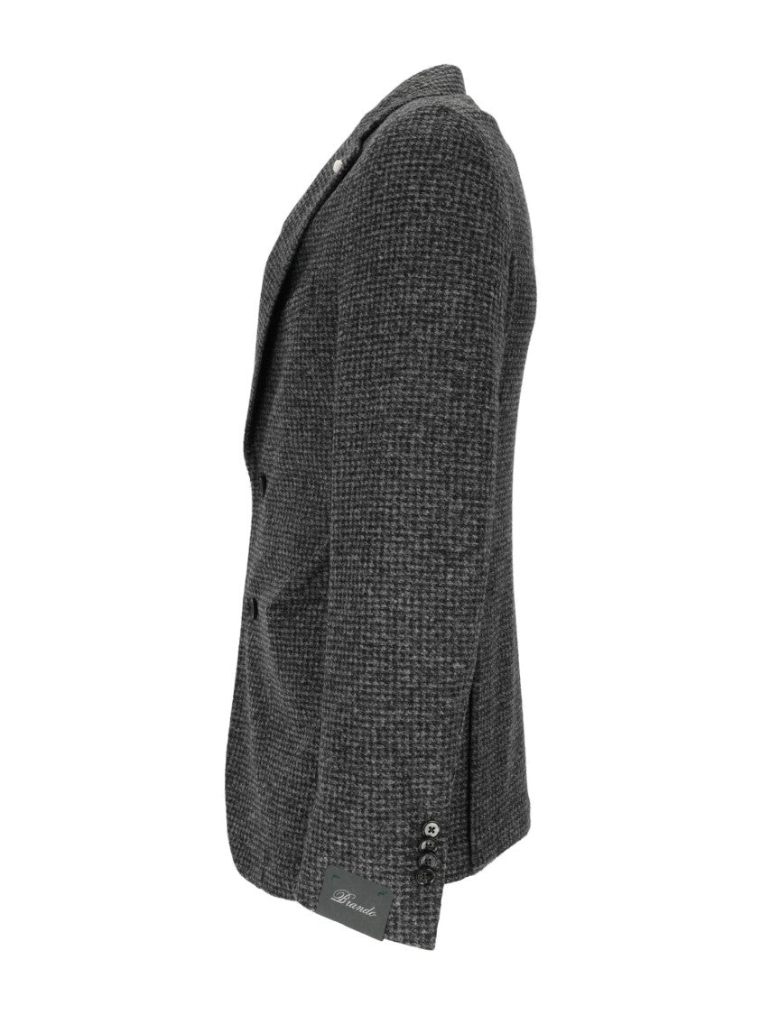 Brando-Lubiam Tailored Jacket With Subtle Checkered Pattern And Slim Fit