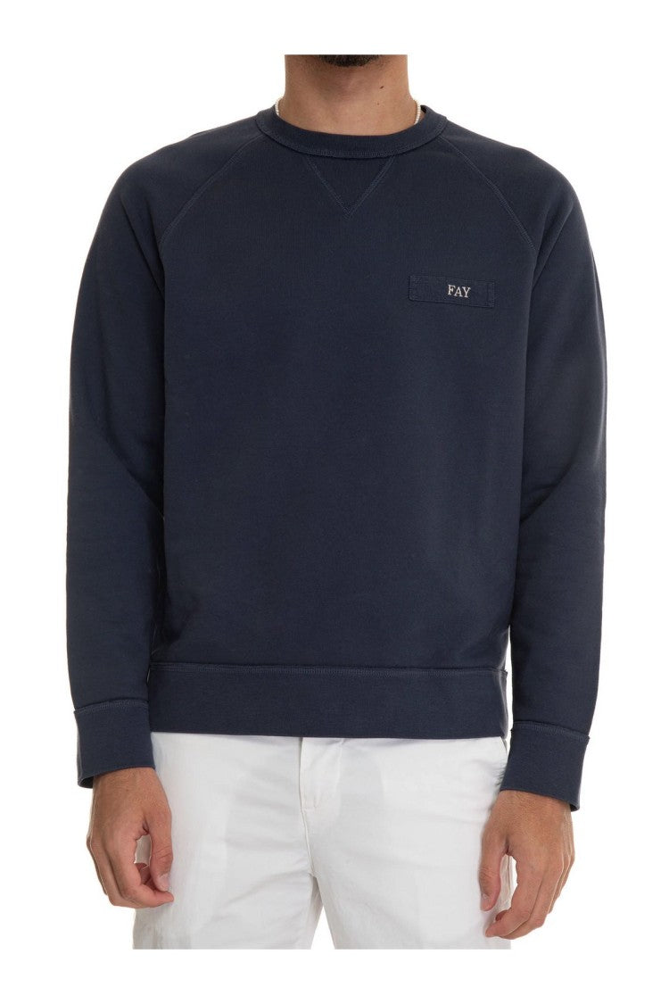 Fay Blue Wool-Blend Sweater