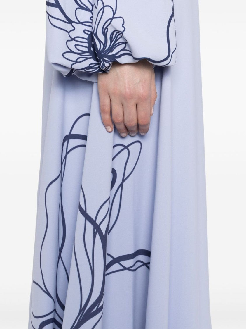Saiid Kobeisy Floral Printed Crepe Kaftan