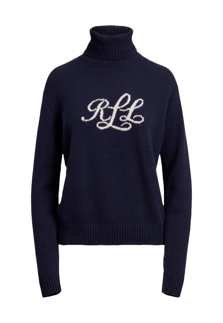 Lauren Ralph Lauren Navy Blue Jamarni Cashmere Pullover