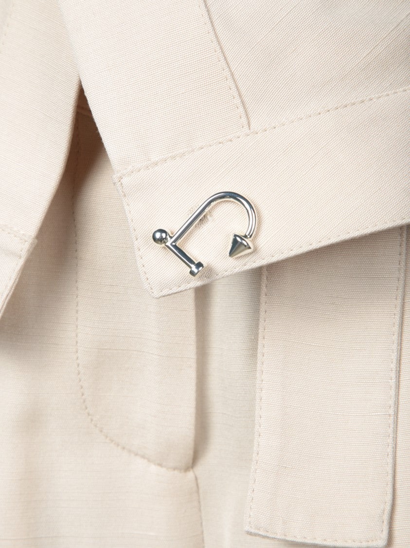 J. W. Anderson White Trousers With Unique Fold-Over Design