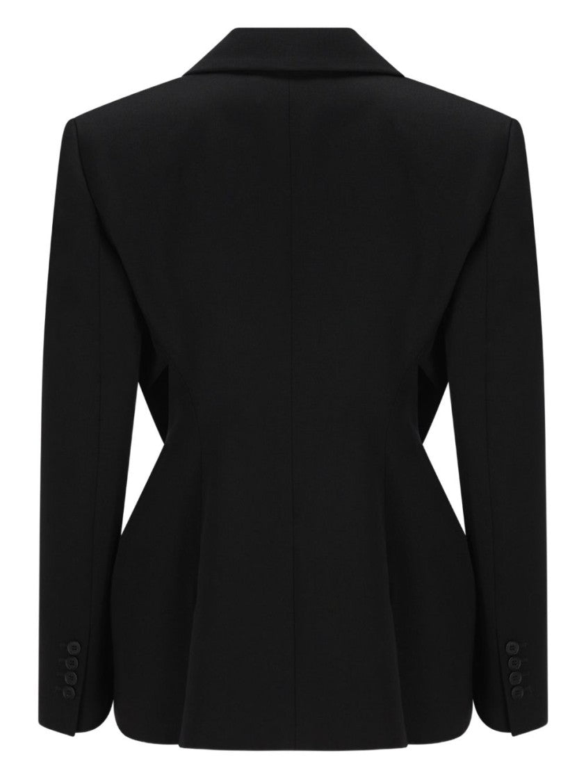Givenchy Double-Breasted Slashed Jacket In Wool