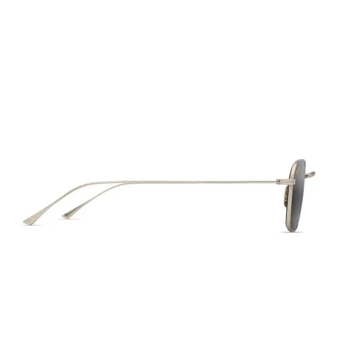 Maui Jim Matte Light Gold Neutral Grey Mekala Titanium Square Sunglasses