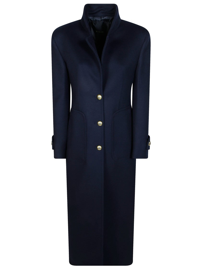 Pinko Verici Panno Velour Tailored Velour Long Coat