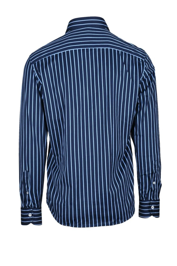 Sonrisa Fior Di Cotone Oxford Shirt - Blue/Light Blue