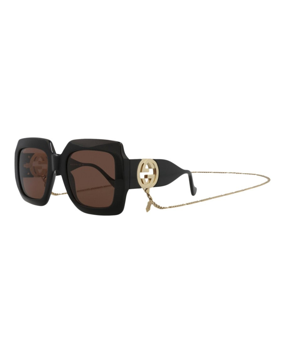 Gucci Square-Frame Injection Sunglasses