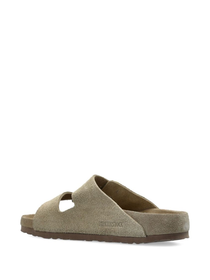 Birkenstock Beige Suede Sandals With Adjustable Straps