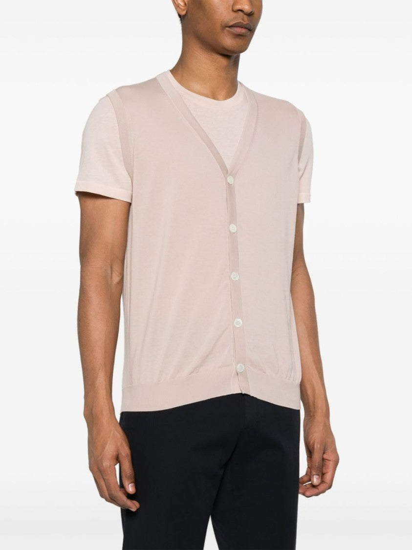 Drumohr V-Neck Ribbed Cotton Vest