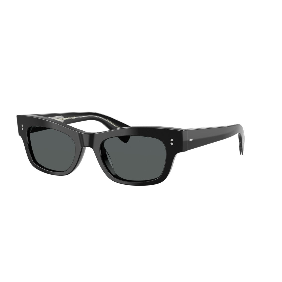 Oliver Peoples Bold Rectangular Acetate Sunglasses With Metallic Accents