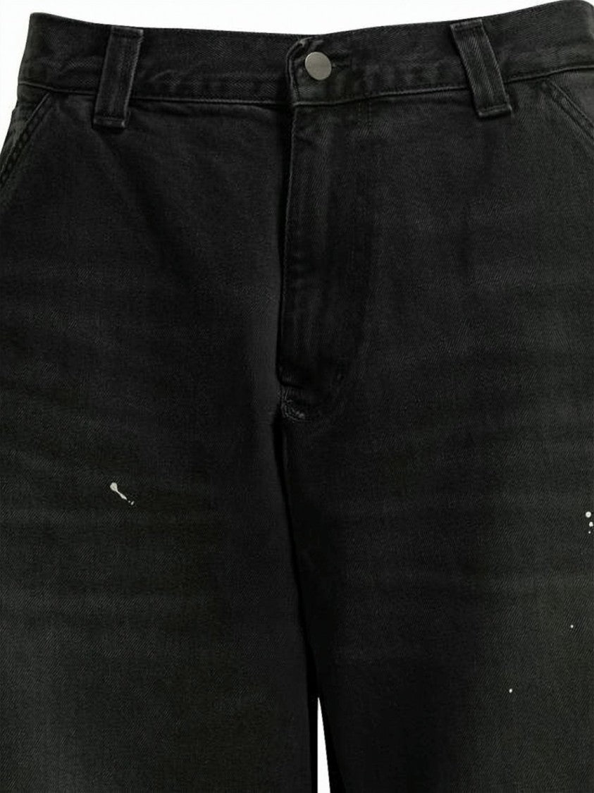 Carhartt Wip Relaxed Straight-Leg Denim Pants With Subtle Paint Splatter