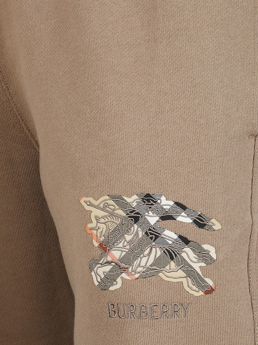 Burberry Brown Sweatpants With Logo Patch