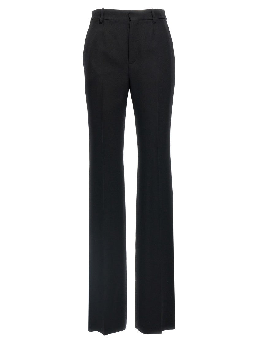 Saint Laurent Grain De Poudre Wool Tuxedo Pants
