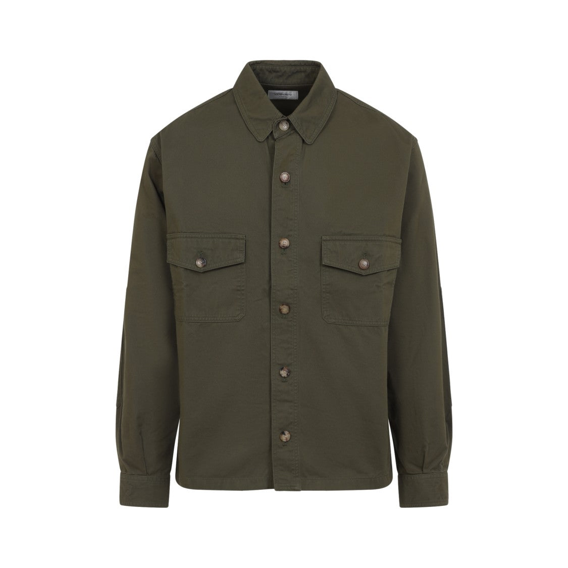Saint Laurent Vibrant Green Cotton Button-Up Shirt
