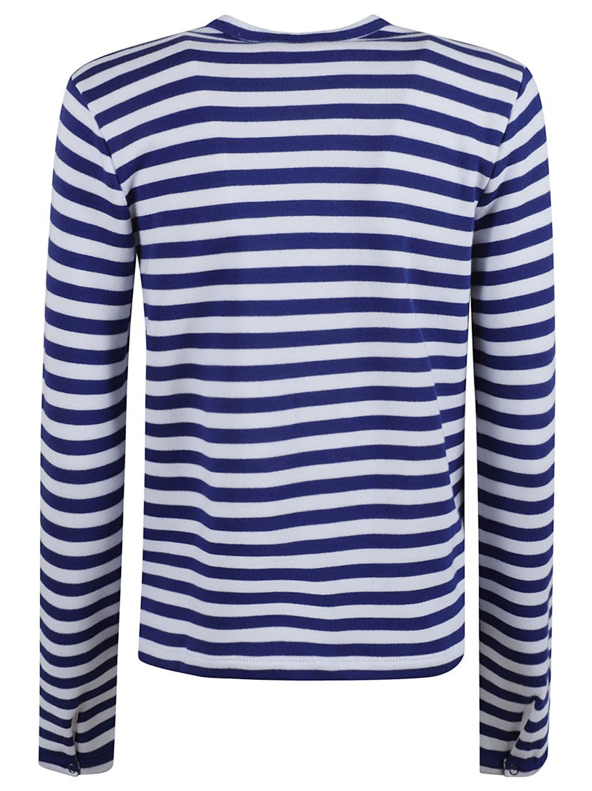 Polo Ralph Lauren Horizontal Striped Cotton Blend Cardigan