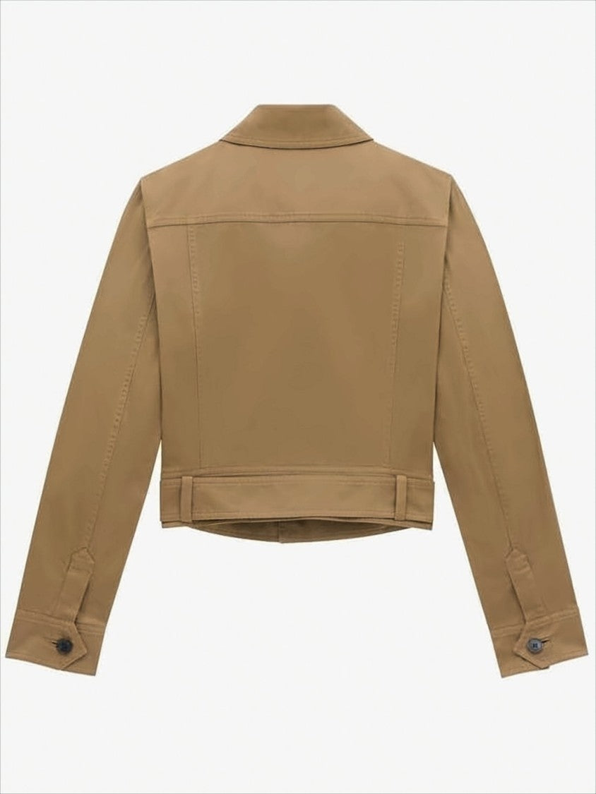 Saint Laurent Structured Cropped Jacket With Classic Collar