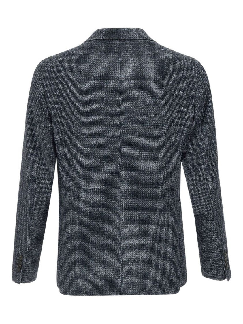 Tagliatore Textured Blazer With Notch Lapel And Tailored Fit