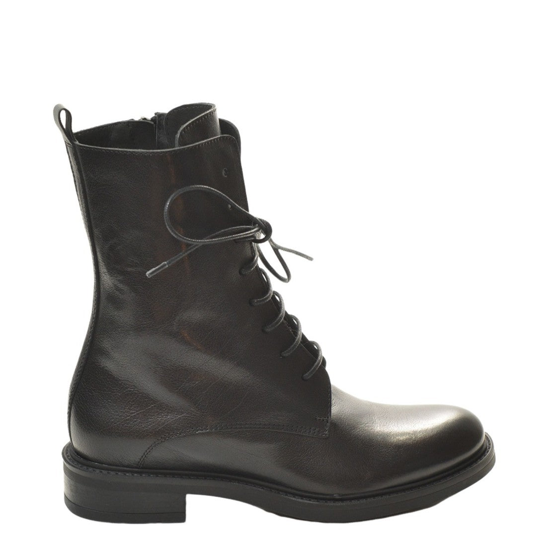 Hundred 100 Black Buffalo Leather Ankle Boot