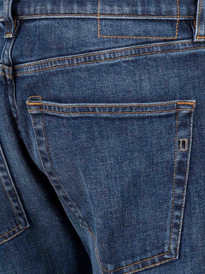Dondup Medium Blue Icon Rolled Jeans