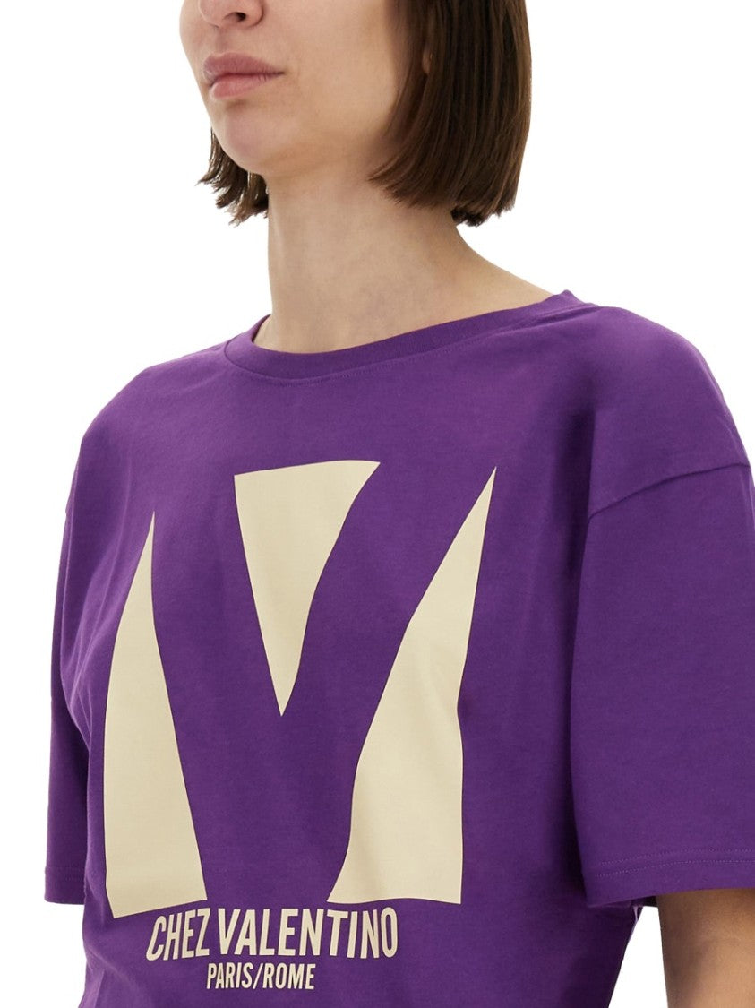 Valentino Purple Print T-Shirt