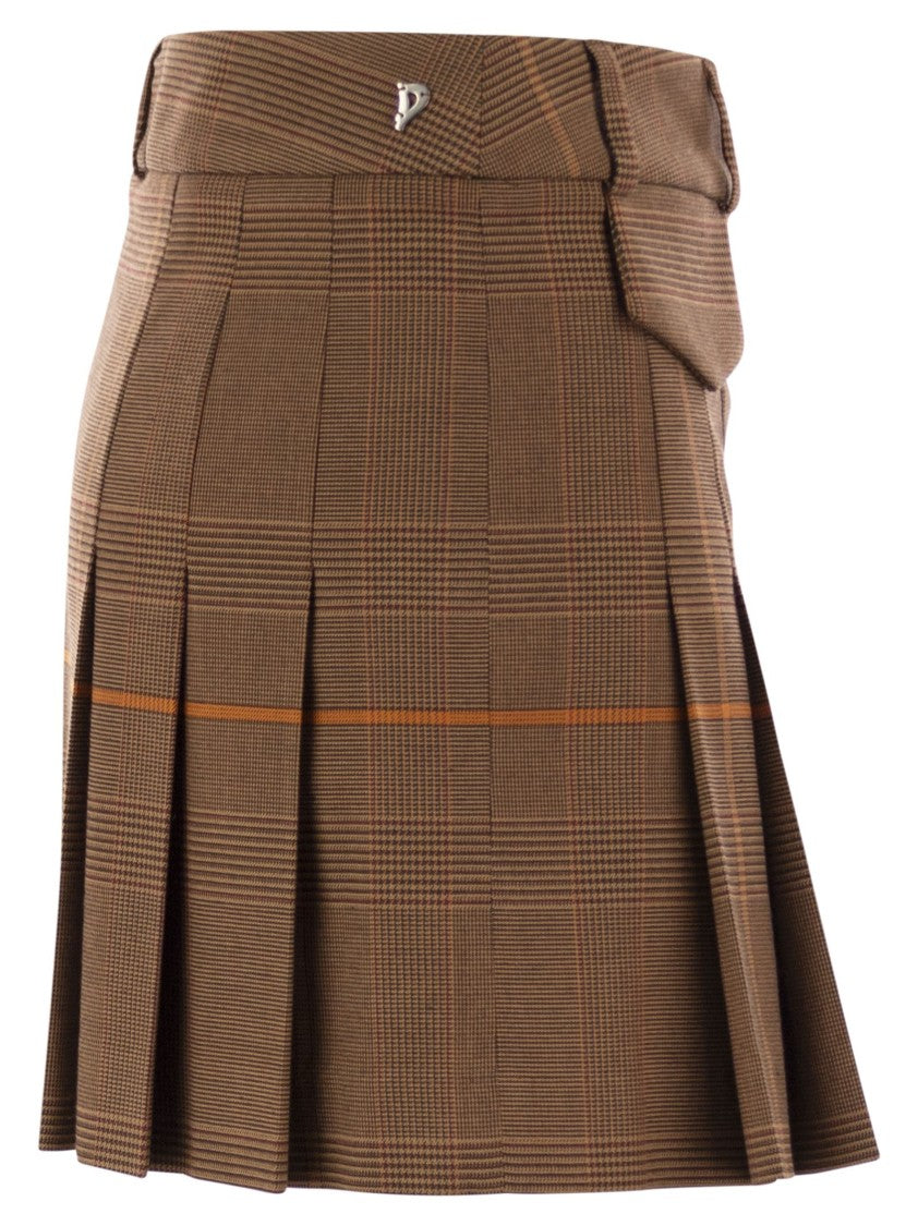 Dondup Prince Of Wales Mini Skirt