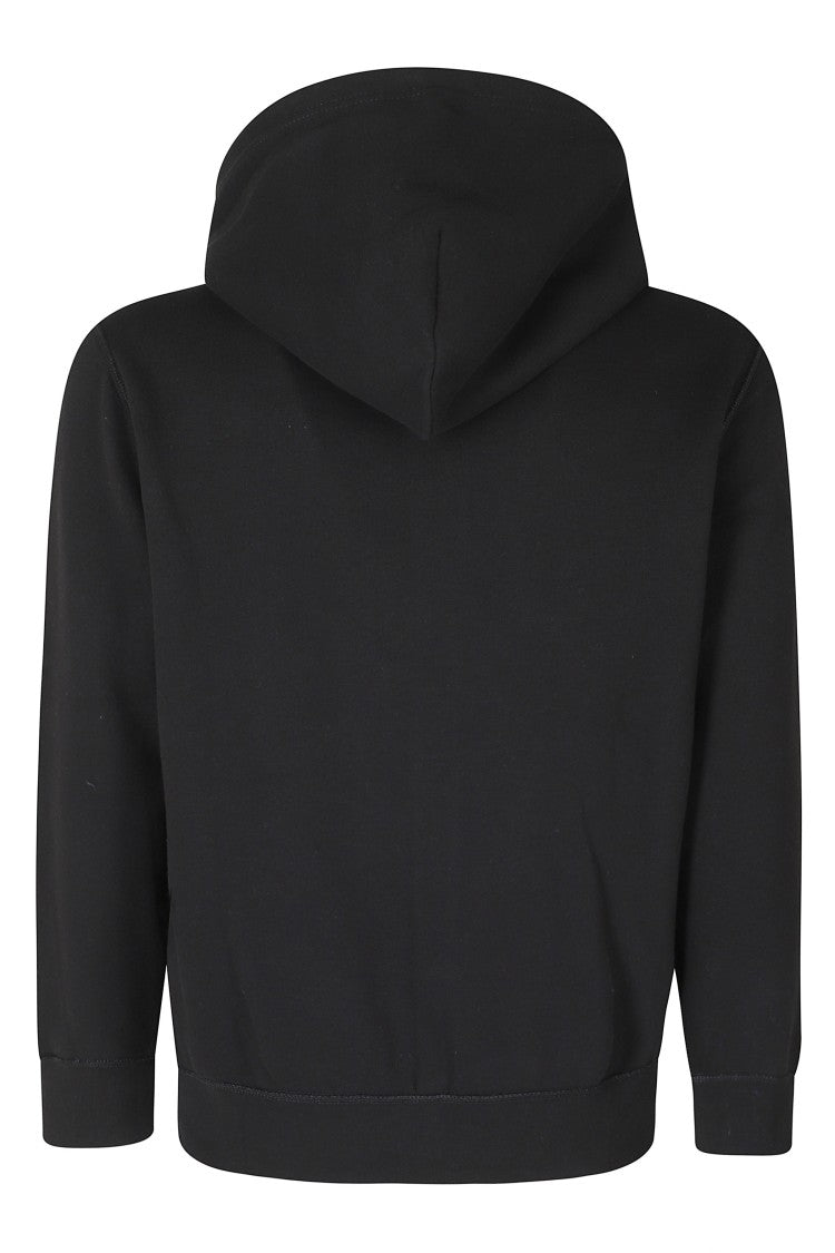 Polo Ralph Lauren Black Hooded Cotton-Blend Sweatshirt