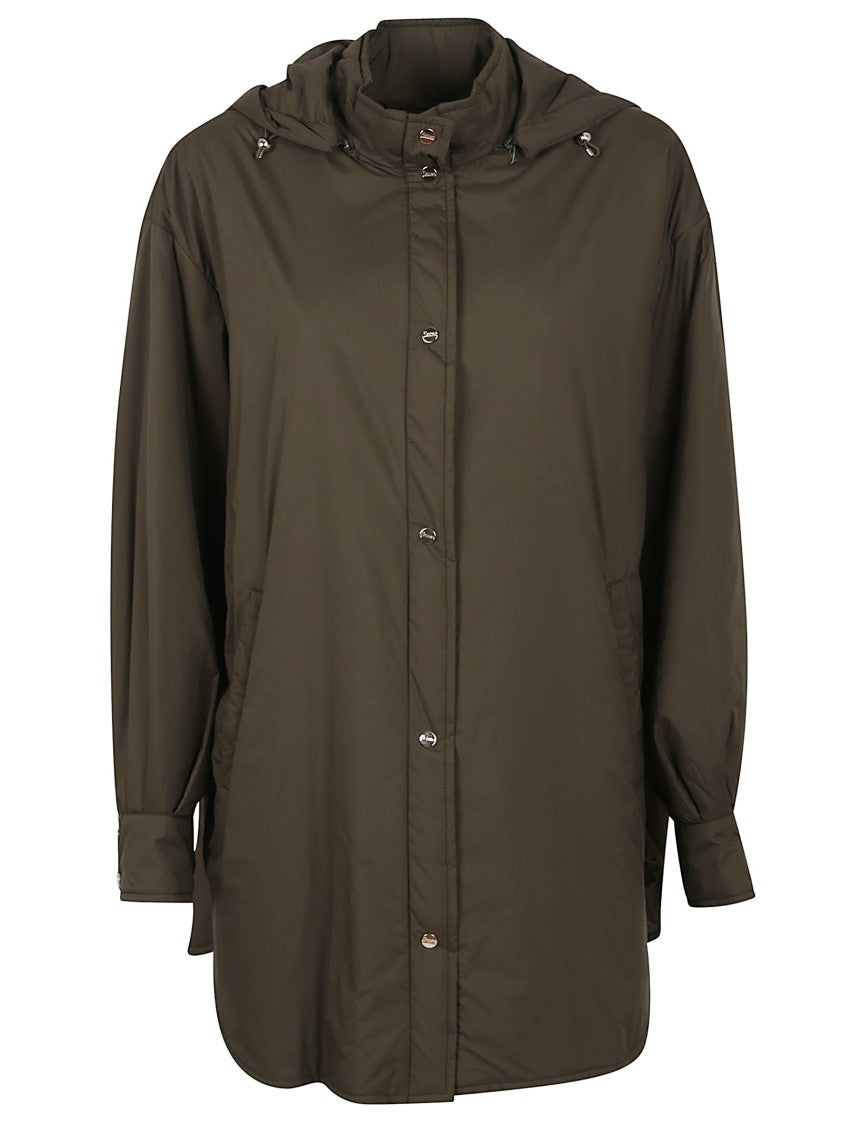 Herno Hooded Green Polyamide Blend Jacket