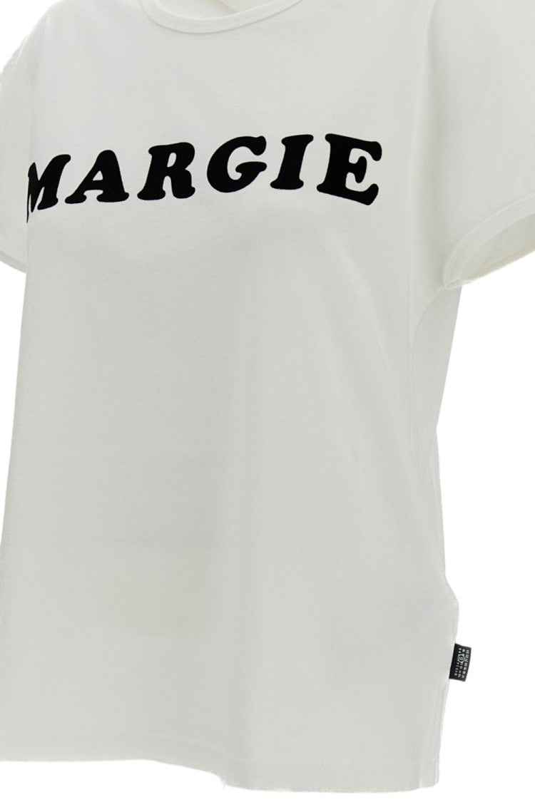 Mm6 By Maison Margiela Cotton Short-Sleeve T-Shirt With Embossed Detail