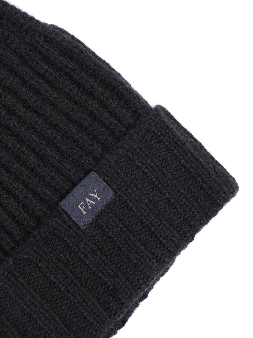 Fay Ribbed English Cable Knit Hat