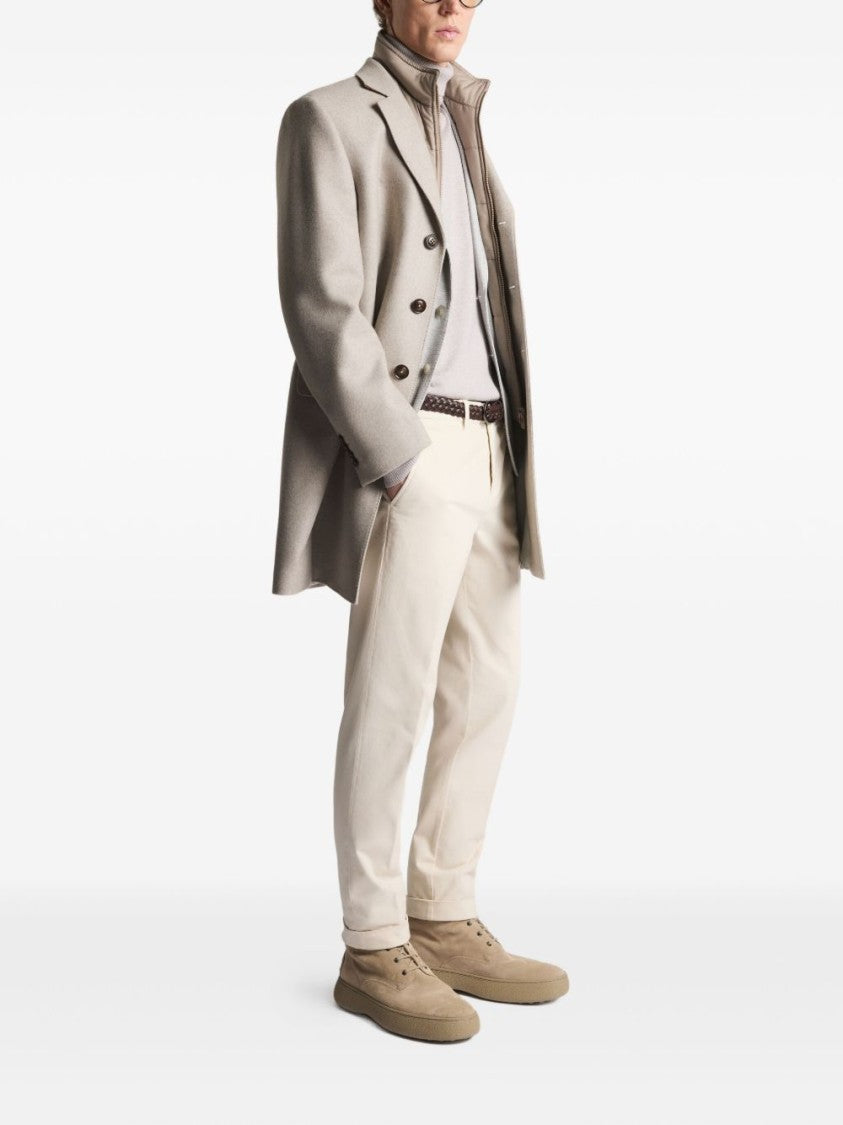 Fay Cream Capri Model Pants