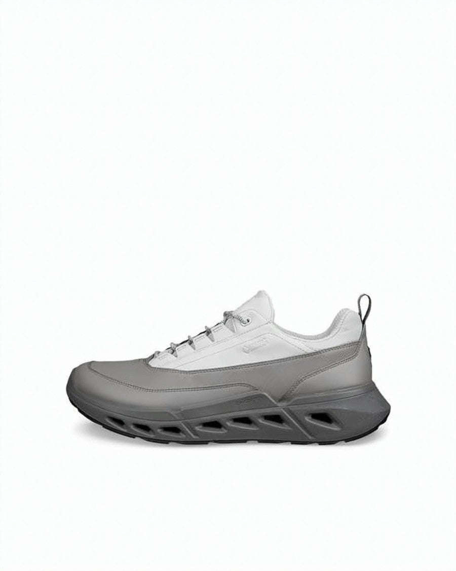 Ecco Low Profile Grey Sneakers With Textured Upper