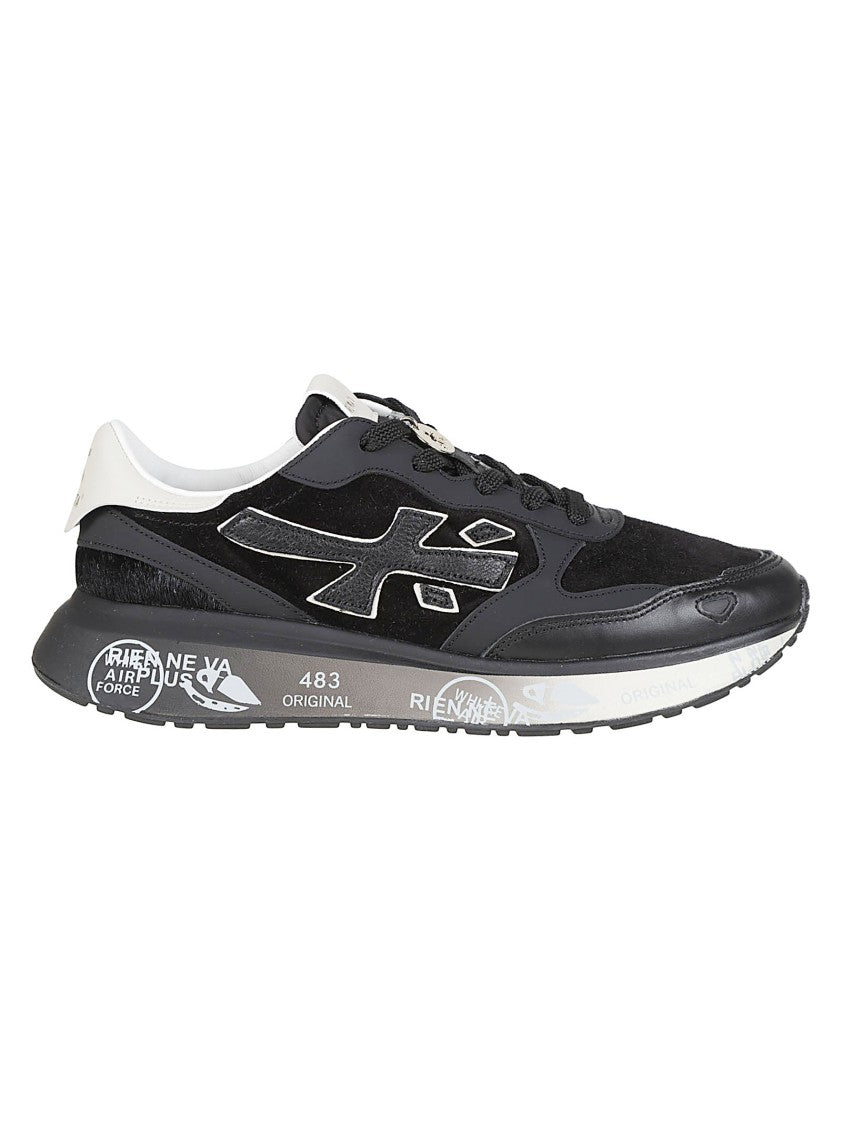 Premiata Black Lauryn Calf Leather Sneakers