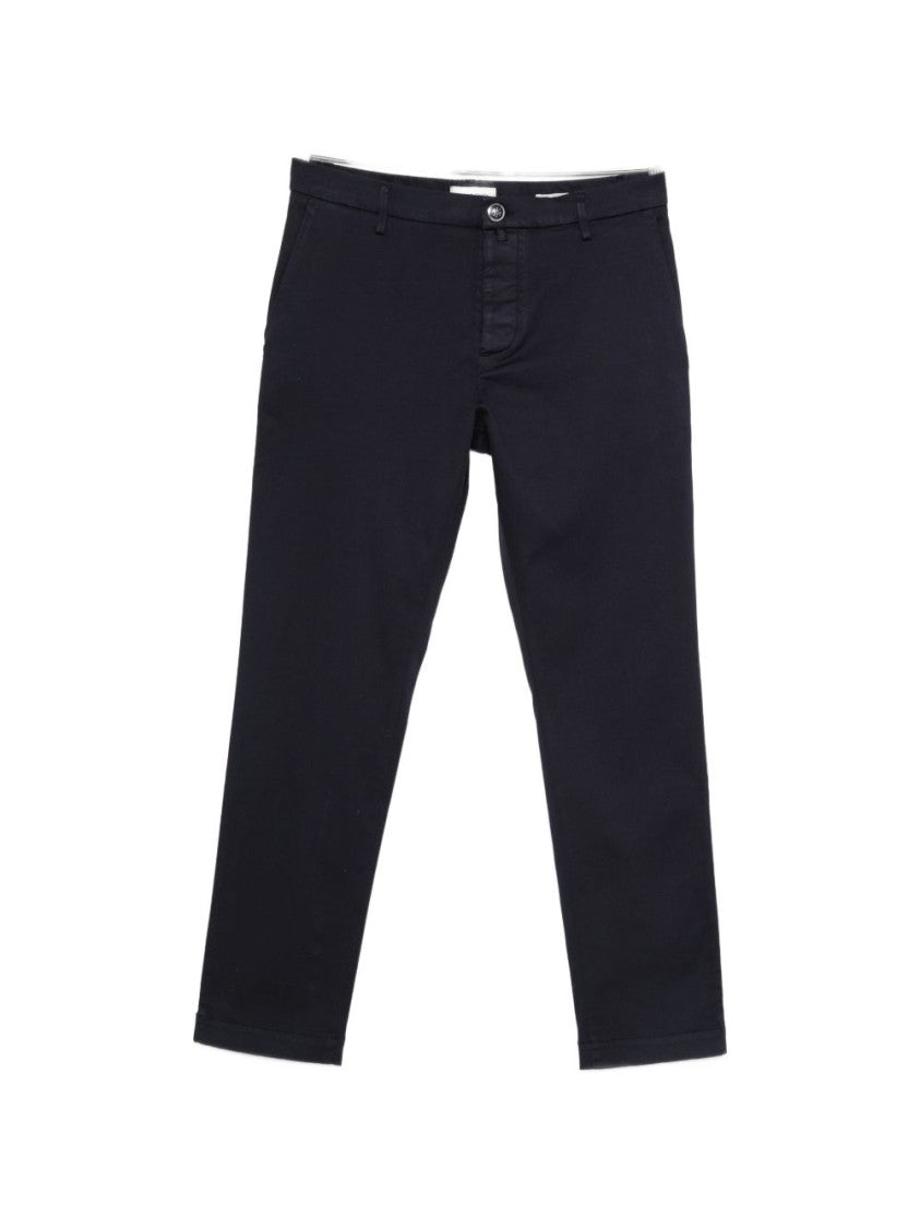 Jacob Cohen Classic Straight-Leg Pants With Blue Button Accents