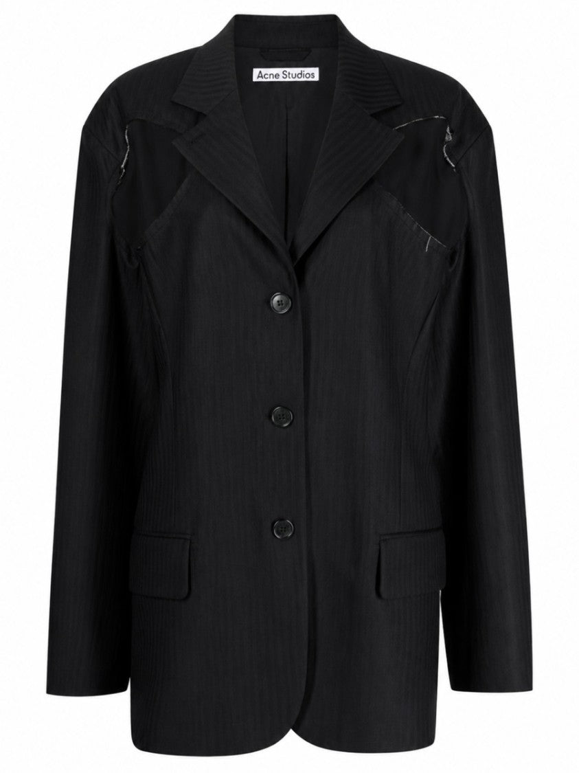 Acne Studios Deconstructed Jacket With Button Closure