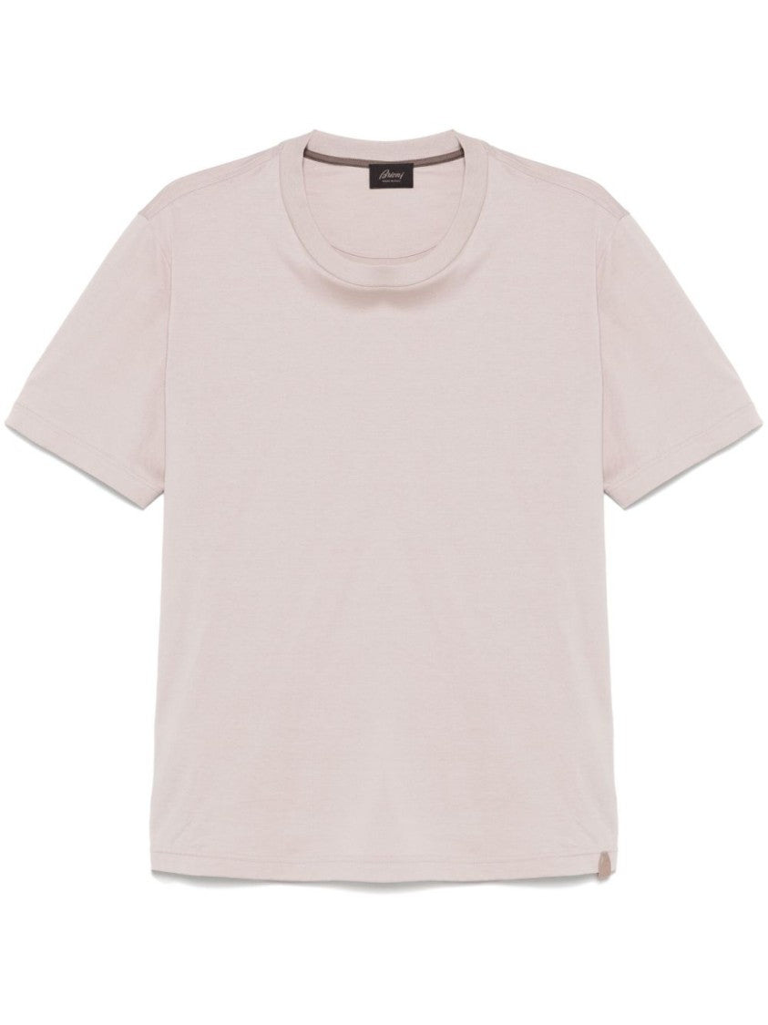 Brioni Ice-Colored Organic Cotton Crewneck T-Shirt