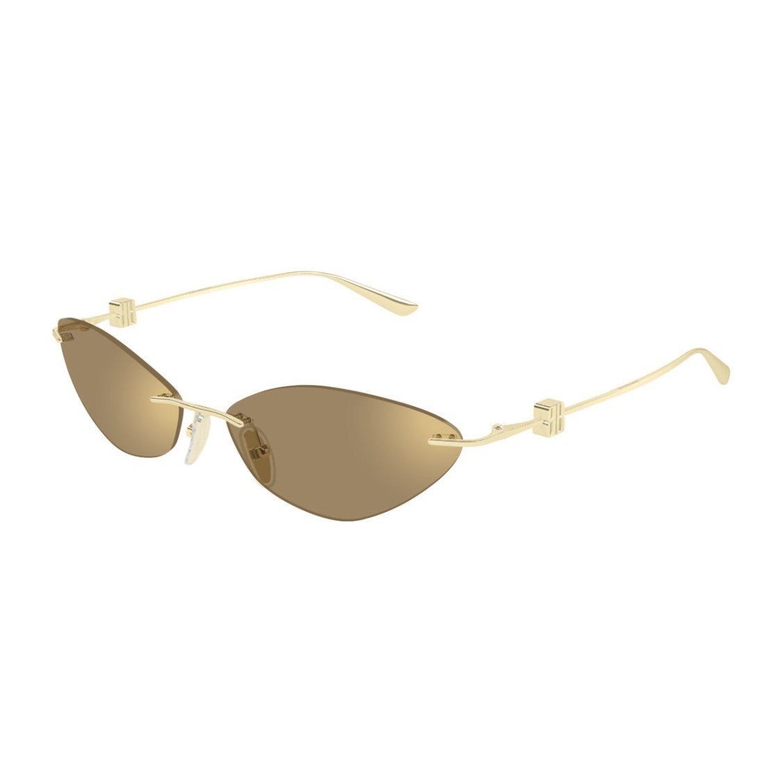 Balenciaga Cat-Eye Sunglasses With Warm Gold Frame And Harmonious Lenses