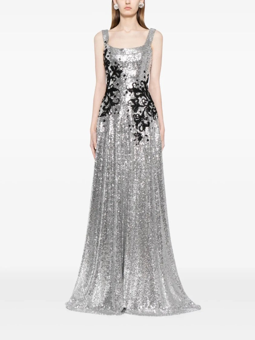 Saiid Kobeisy Sequin Dress With Embroidery