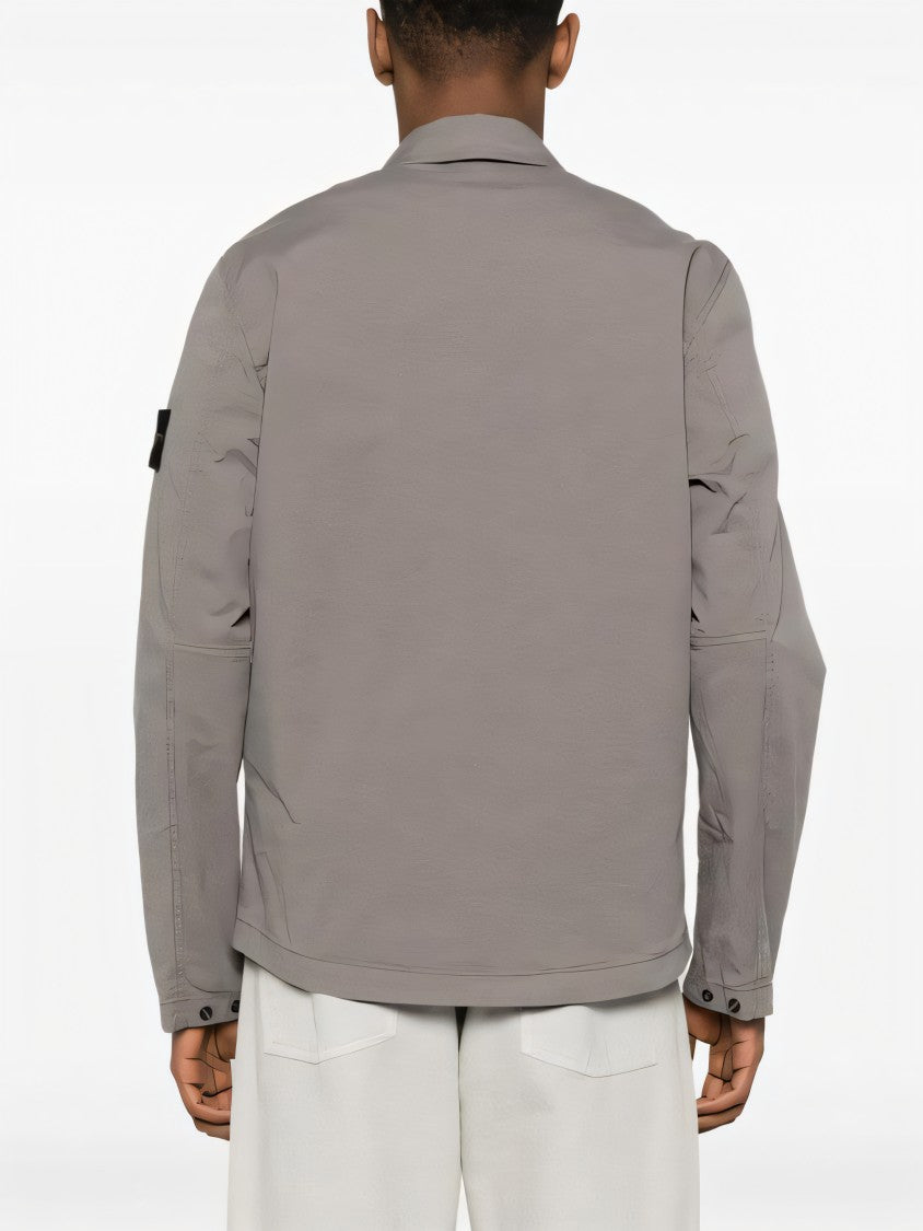 Stone Island Contemporary Casual Jacket With Textured Finish