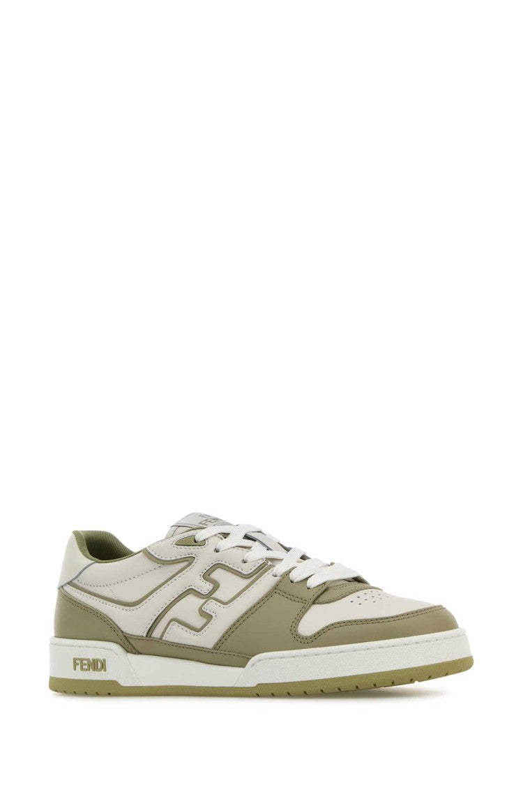 Fendi Two-Tone Leather Fendi Match Sneakers